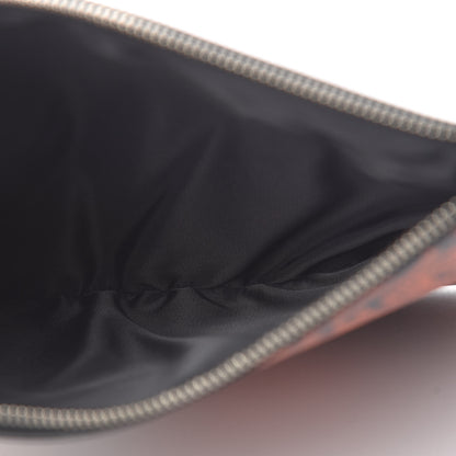 Givenchy Calfskin Paisley Print Medium Clutch Orange Black 6 of 8
