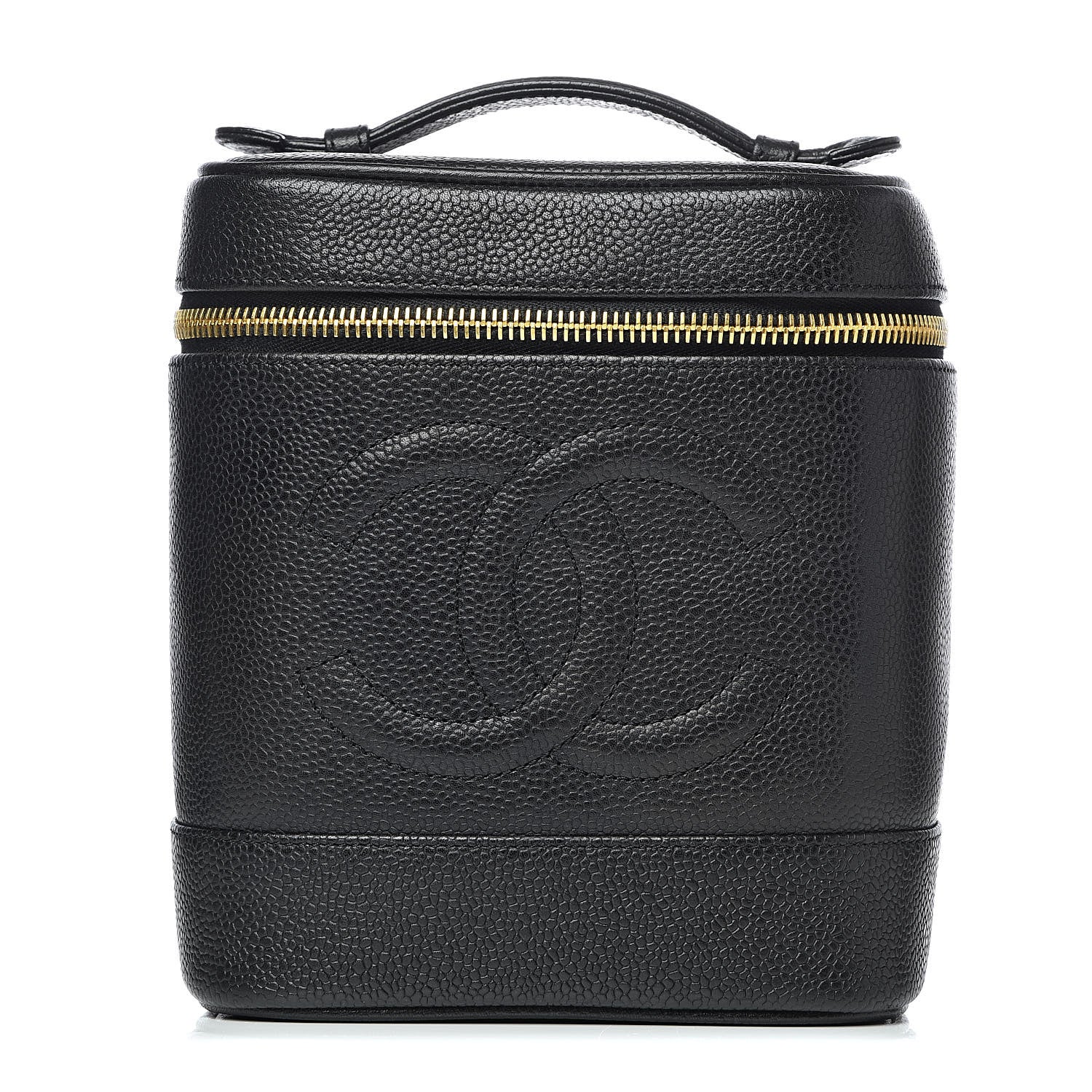 Chanel Caviar Vanity Cosmetic Case Black 1 of 8