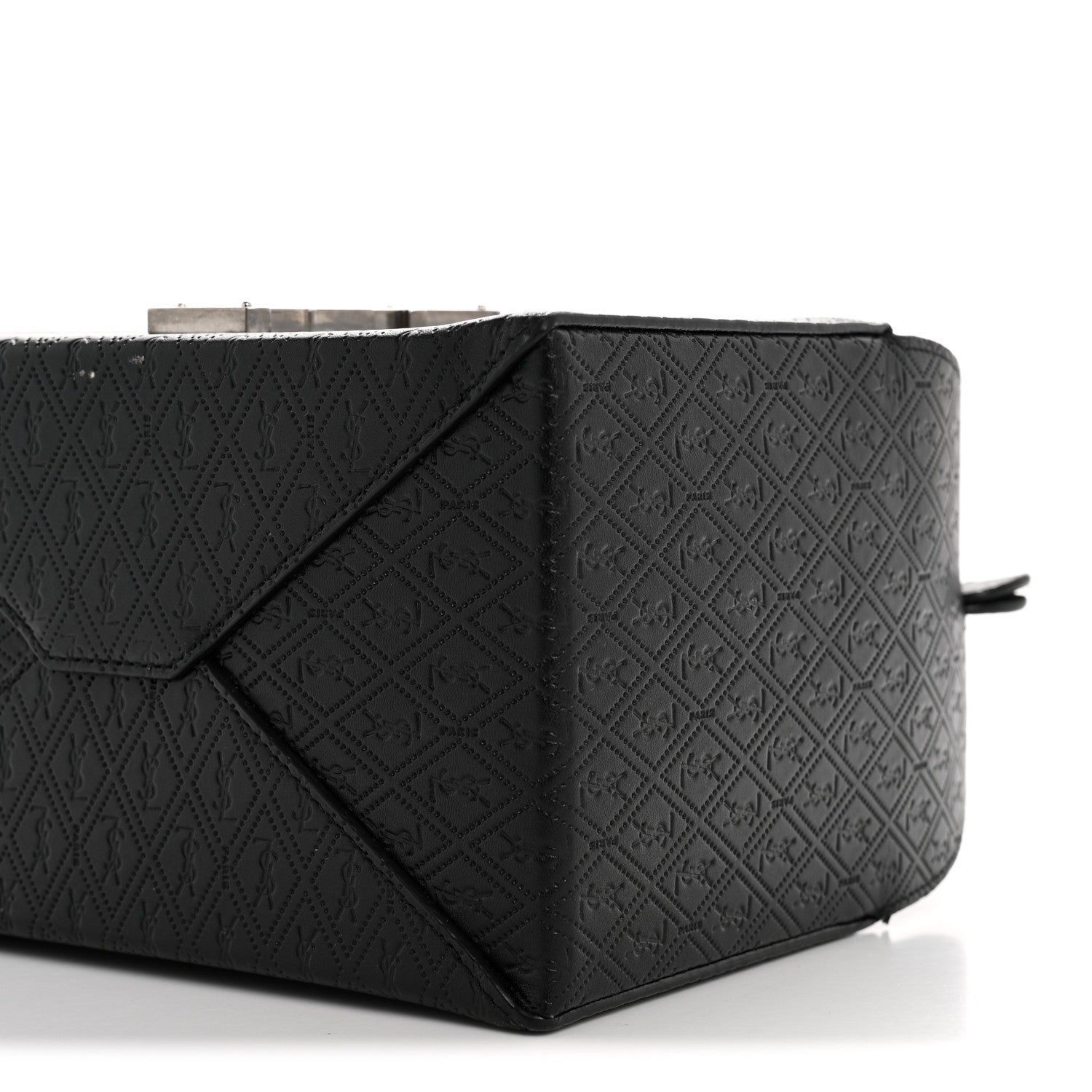 Saint Laurent Calfskin Monogram Take Away Box Black 10 of 13