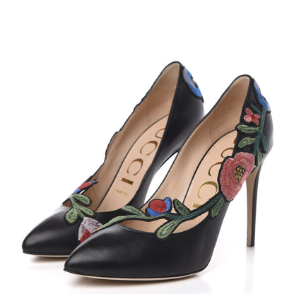 Gucci Calfskin Ophelia High Heel Pumps 39 Black 3 of 10