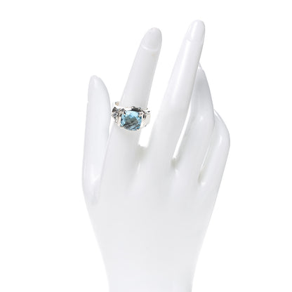 John Hardy Sterling Silver Blue Topaz Bamboo Ring 54 7 3 of 7