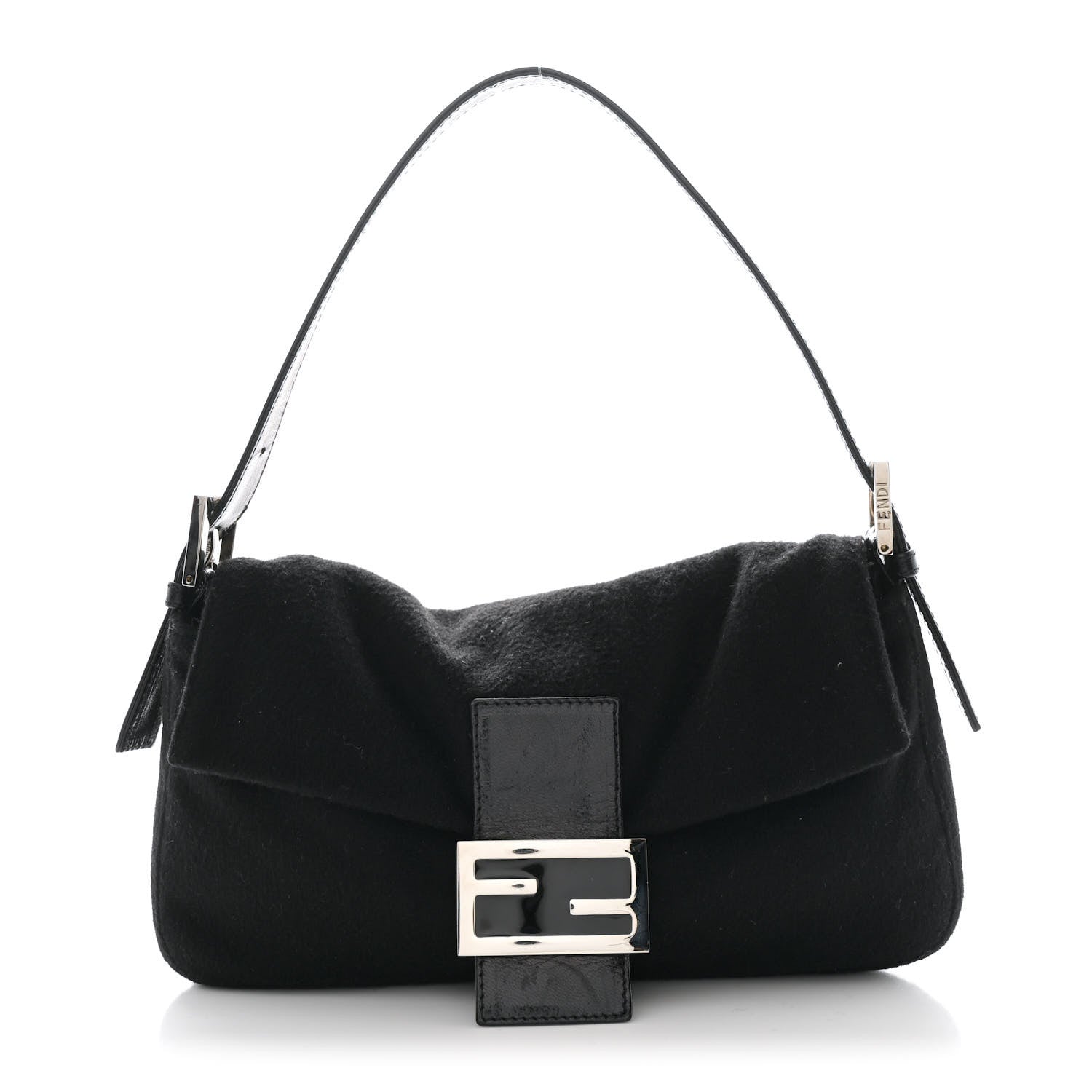 Fendi Cashmere Baguette Black 1 of 10
