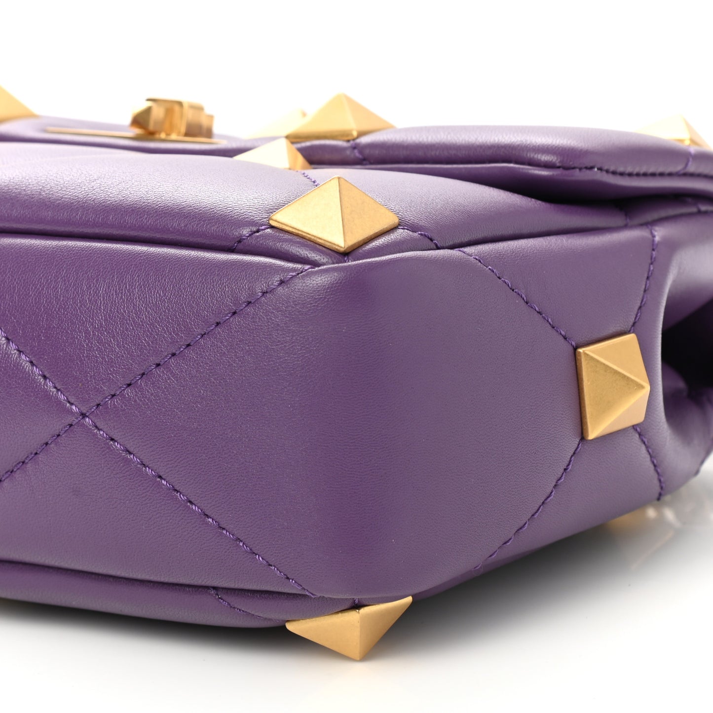 Nappa Medium Roman Stud Shoulder Bag Indian Violet