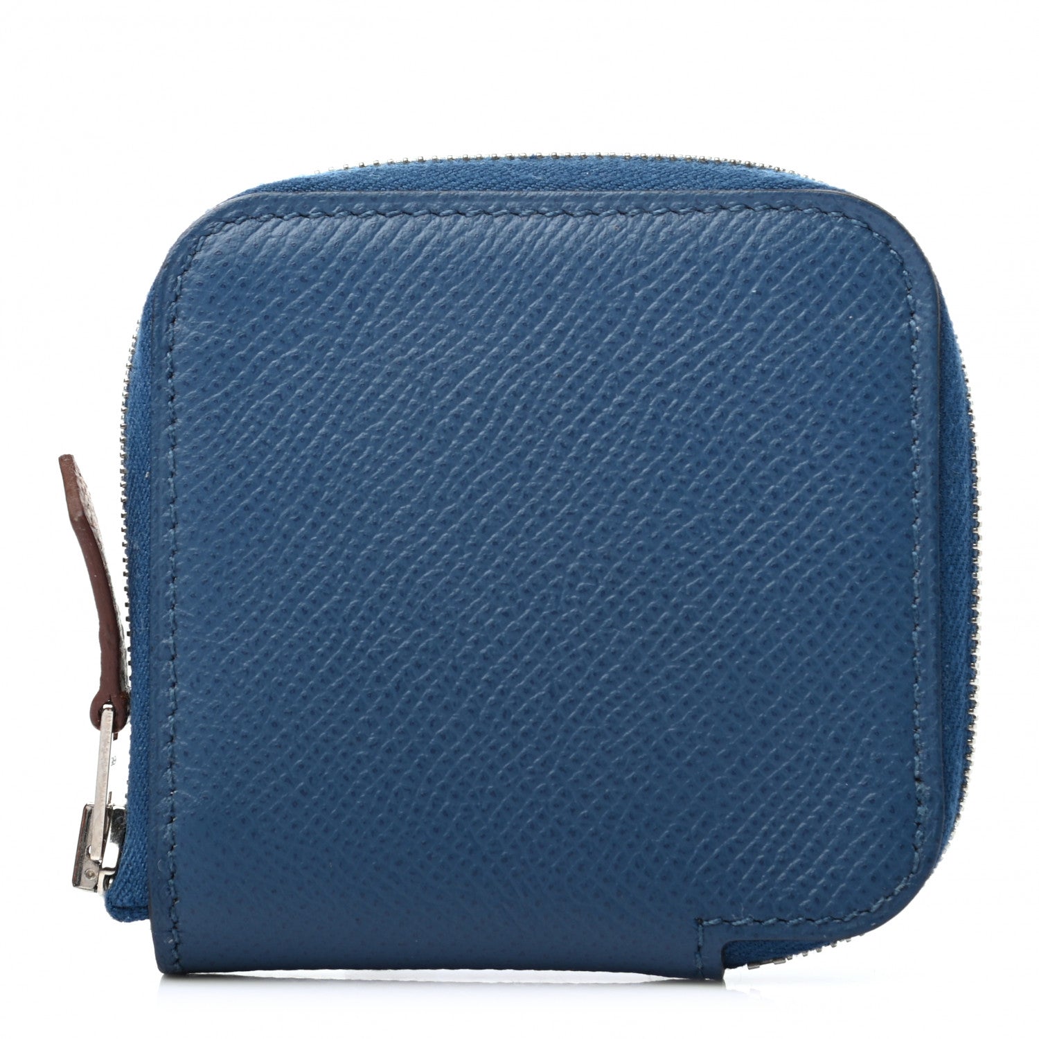 Hermes Epsom Silk'in Coin Purse Deep Bleu 1 of 7