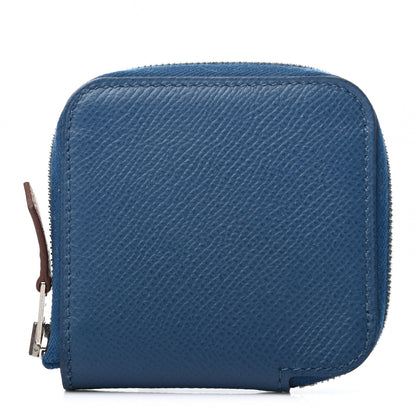 Hermes Epsom Silk'in Coin Purse Deep Bleu 1 of 7