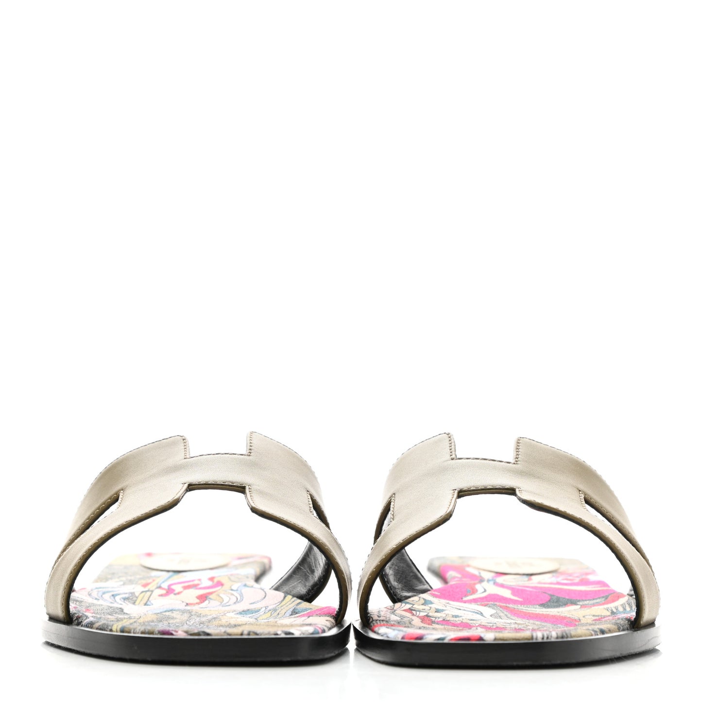 Box Calfskin Oran Sandals 41 Vert Thé Impérial