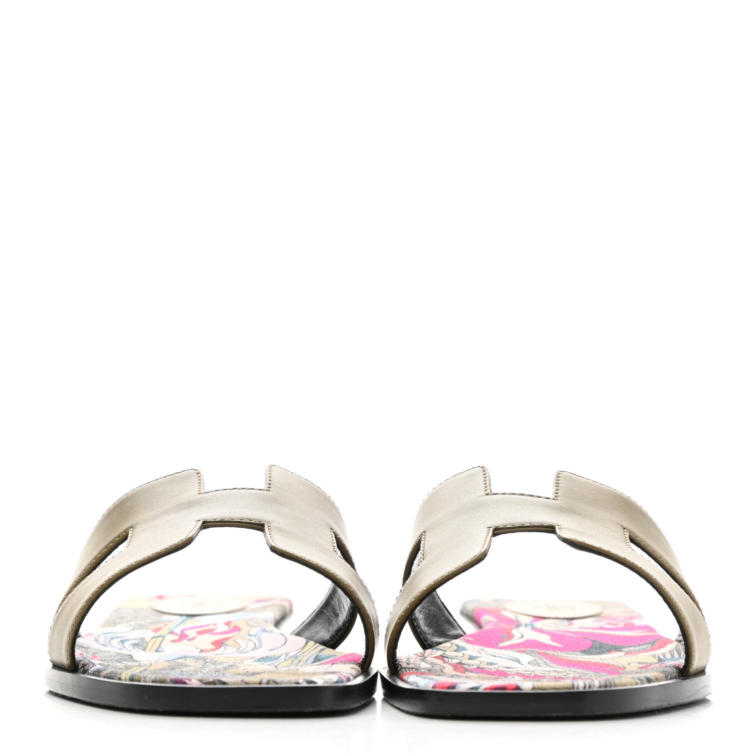 Hermes Box Calfskin Oran Sandals 41 Vert Thé Impérial 2 of 9