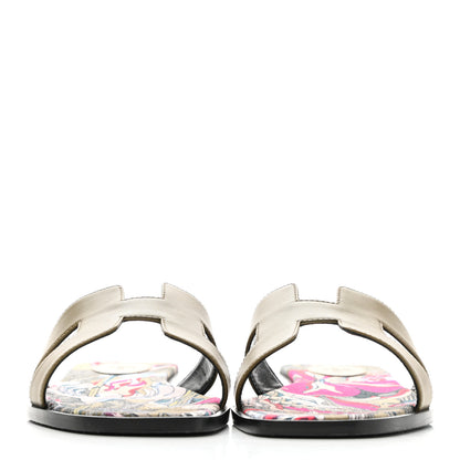 Hermes Box Calfskin Oran Sandals 41 Vert Thé Impérial 2 of 9