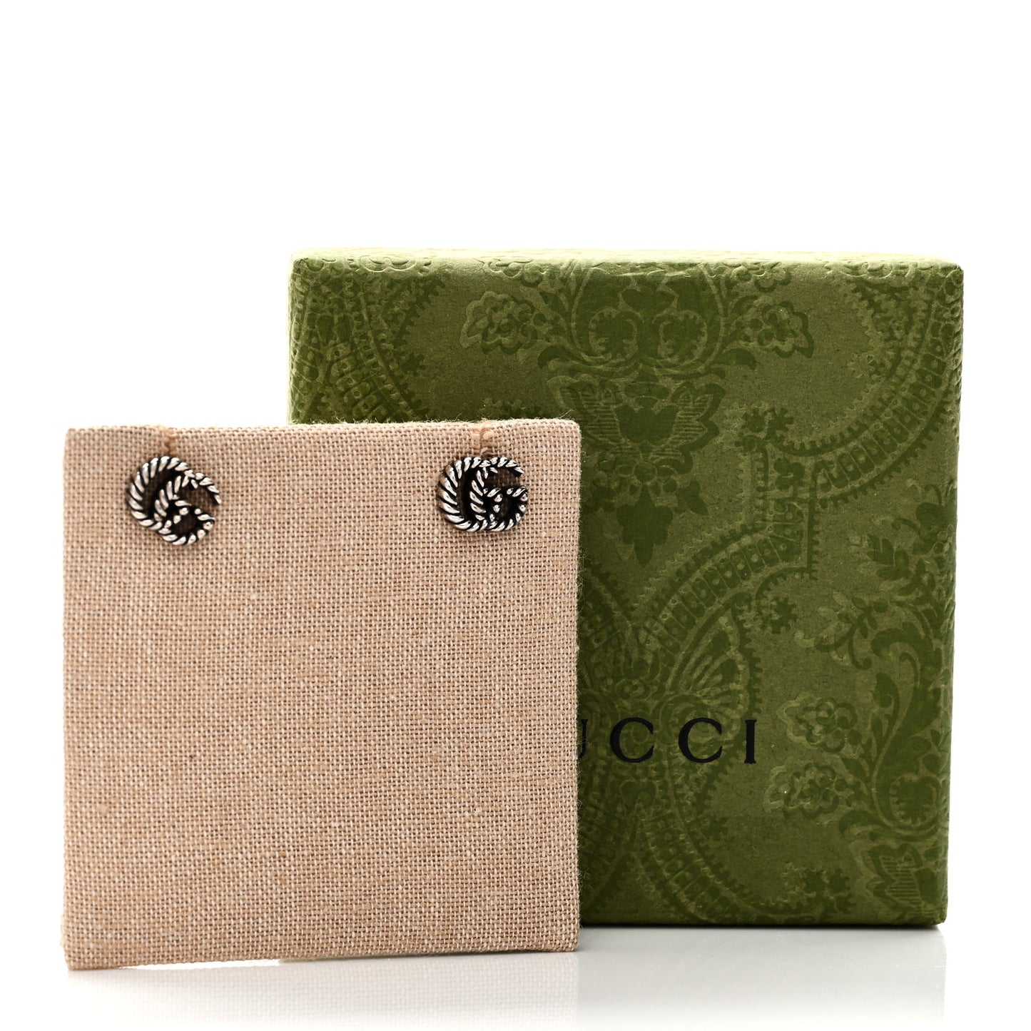 Sterling Silver Torchon Double G Earrings