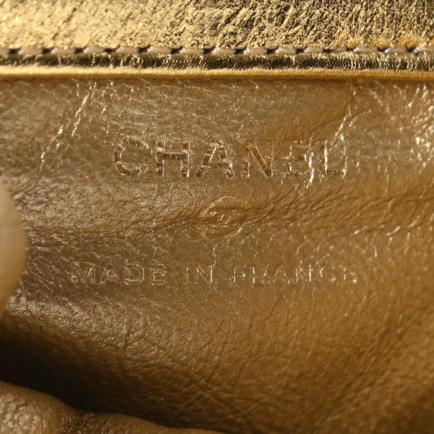 Chanel Metallic Quilted 2.55 Ankle Wrist Bag Gold 6 of 13