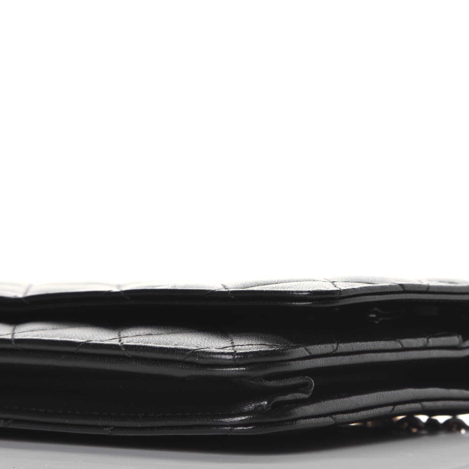 Chanel Lambskin Quilted Wallet On Chain WOC Black 8 of 9