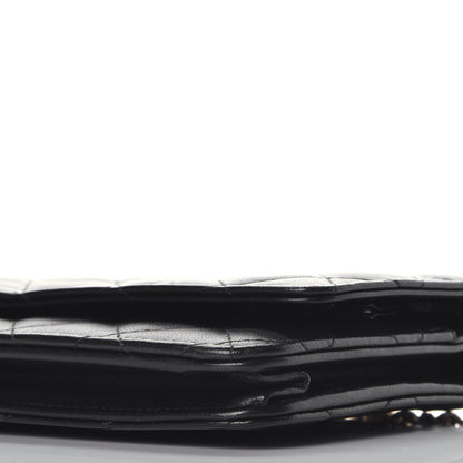 Chanel Lambskin Quilted Wallet On Chain WOC Black 8 of 9