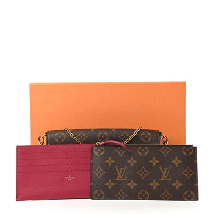Louis Vuitton Monogram Pochette Felicie Chain Wallet Fuchsia 11 of 11