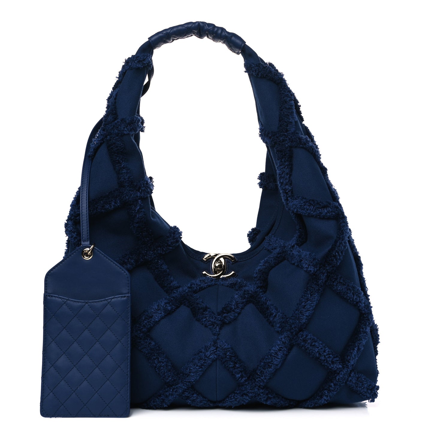 Cotton Canvas Large CC Embrace Hobo Navy