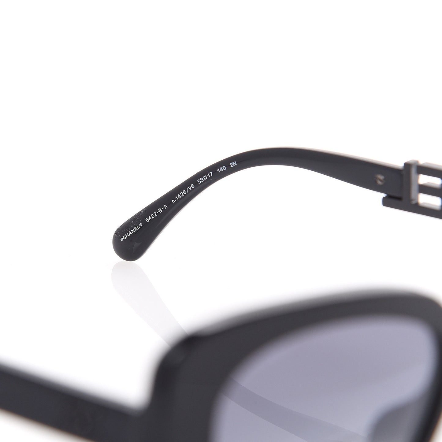 Acetate Strass Square Sunglasses 5422 Black