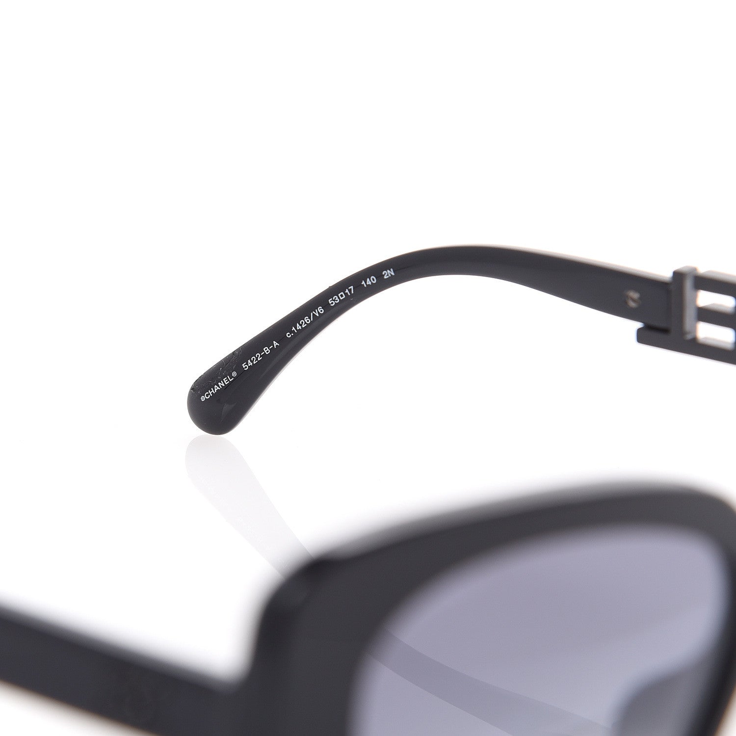 Chanel Acetate Strass Square Sunglasses 5422 Black 5 of 8