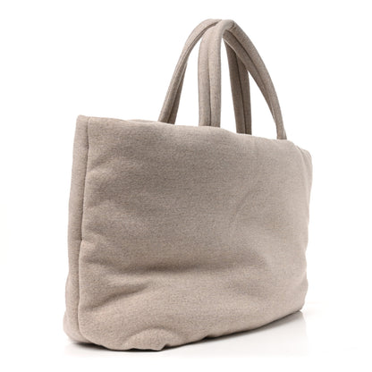 Saint Laurent Jersey Wide Puffer Tote Chalk Beige 3 of 10