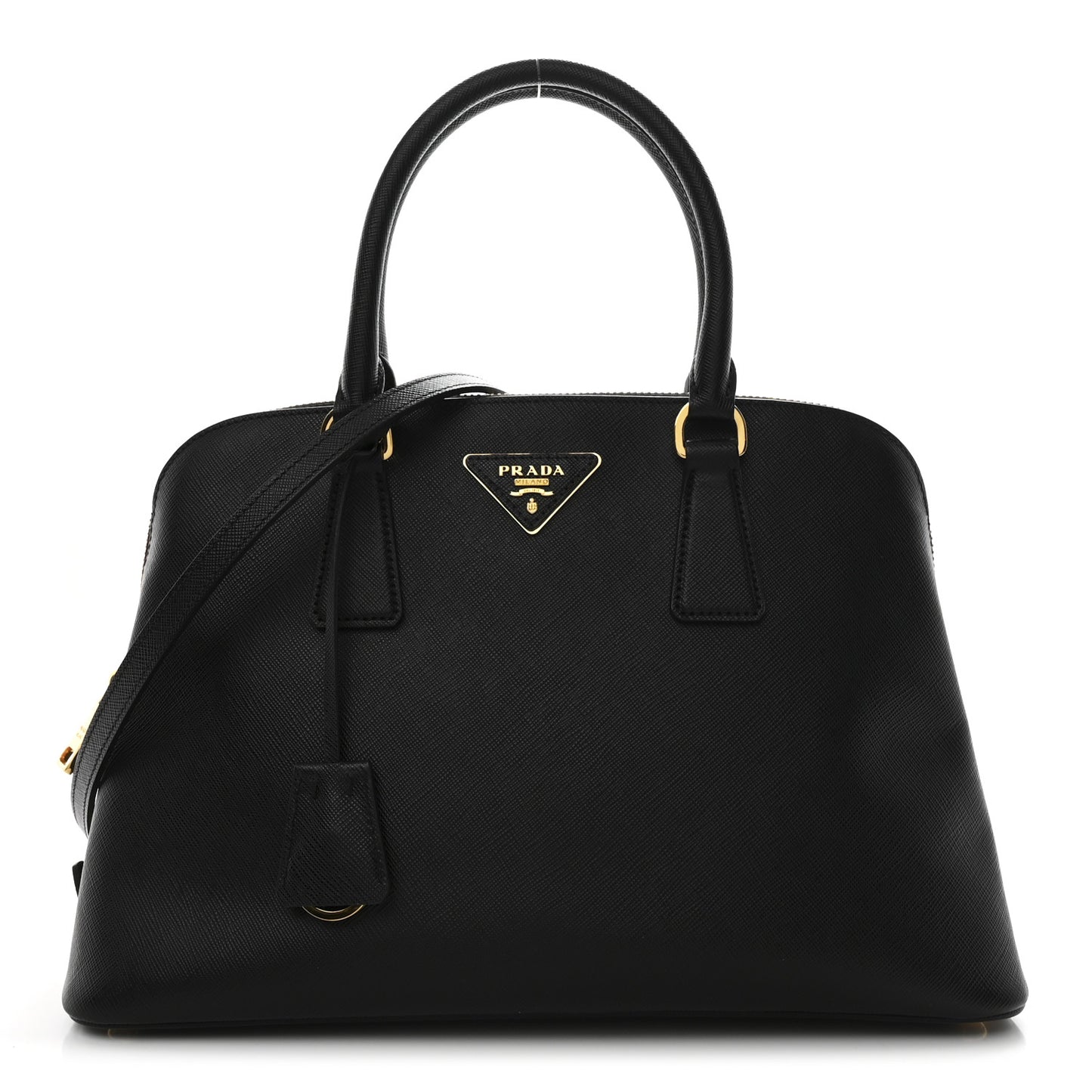 Saffiano Lux Medium Promenade Tote Black