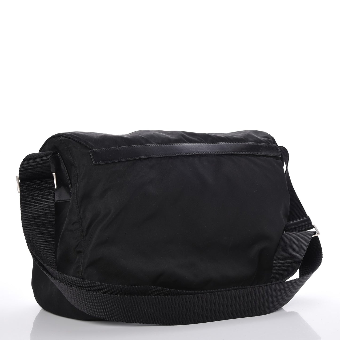 Nylon Vela Messenger Bag Black