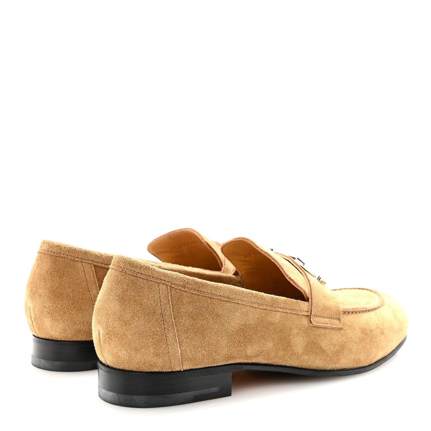 Hermes Suede Goatskin Paris Loafers 39 Marron Havane 5 of 10