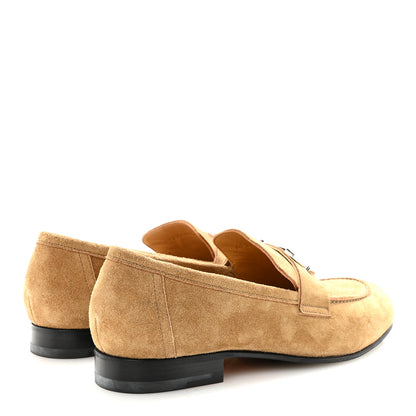 Hermes Suede Goatskin Paris Loafers 39 Marron Havane 5 of 10