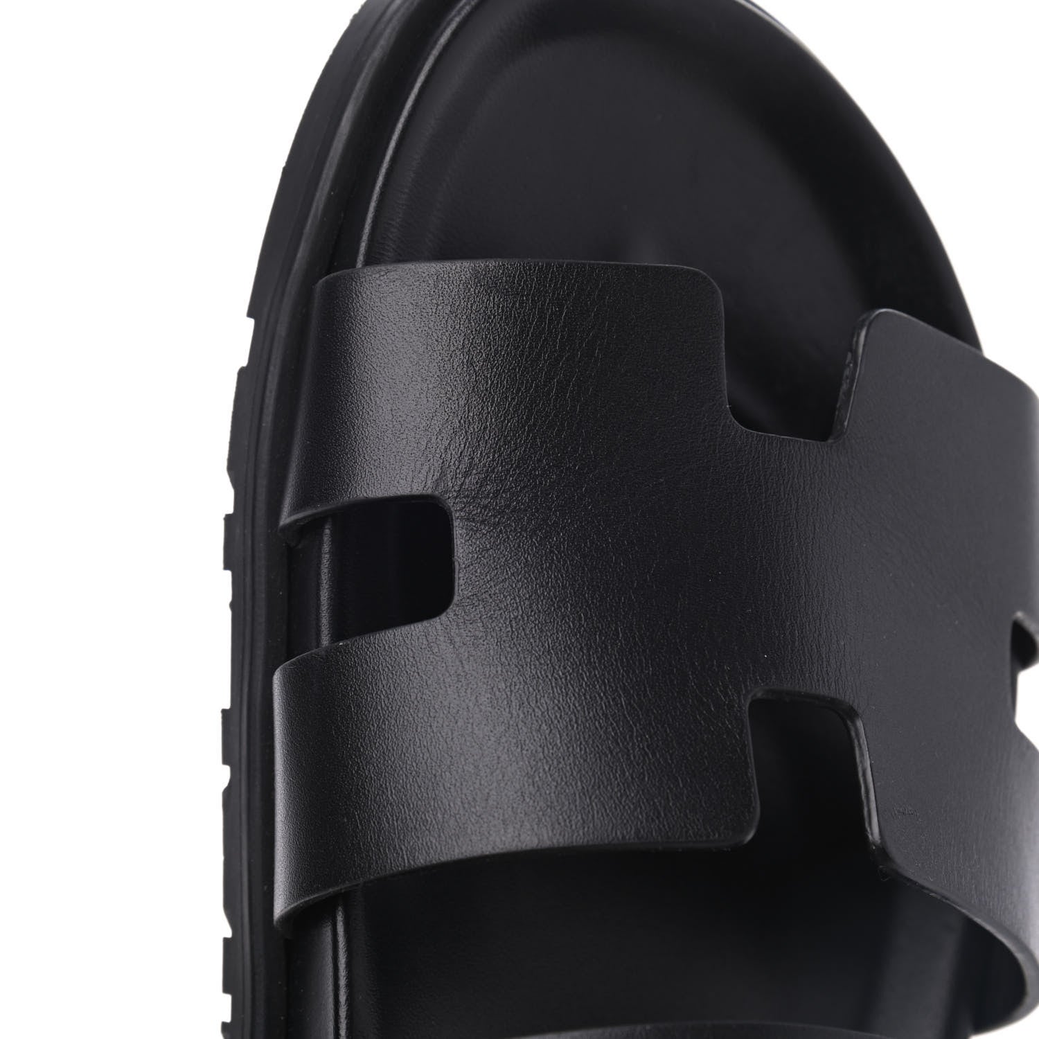 Hermes Calfskin Mens Takara Sandals 42 Black 9 of 15