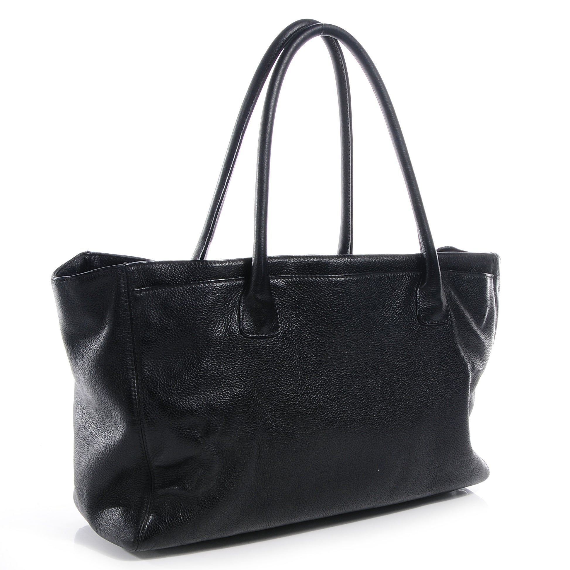 Chanel Calfskin Cerf Executive Shopper Tote Black 3 of 7
