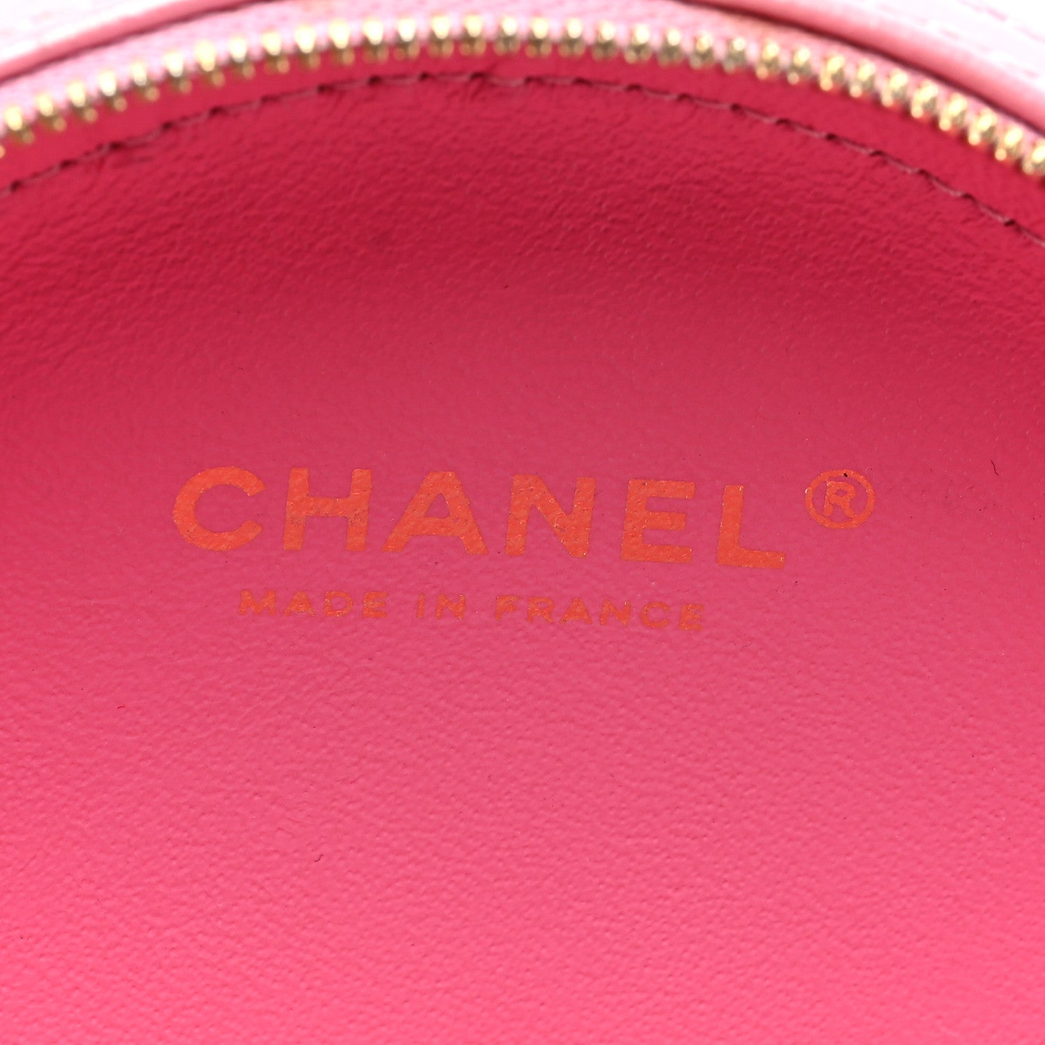 Chanel Iridescent Lambskin Quilted Round Clutch With Chain Pink 6 of 10