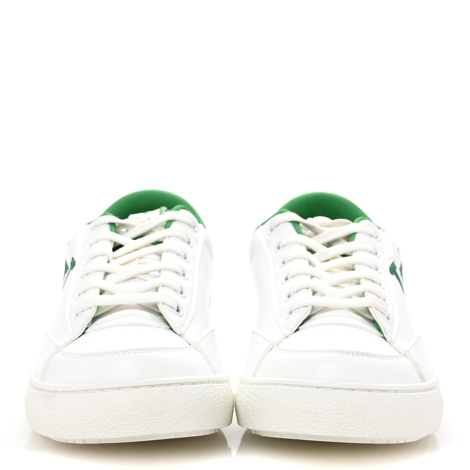 Louis Vuitton Calfskin Charlie Sneaker 37.5 White Green 3 of 10