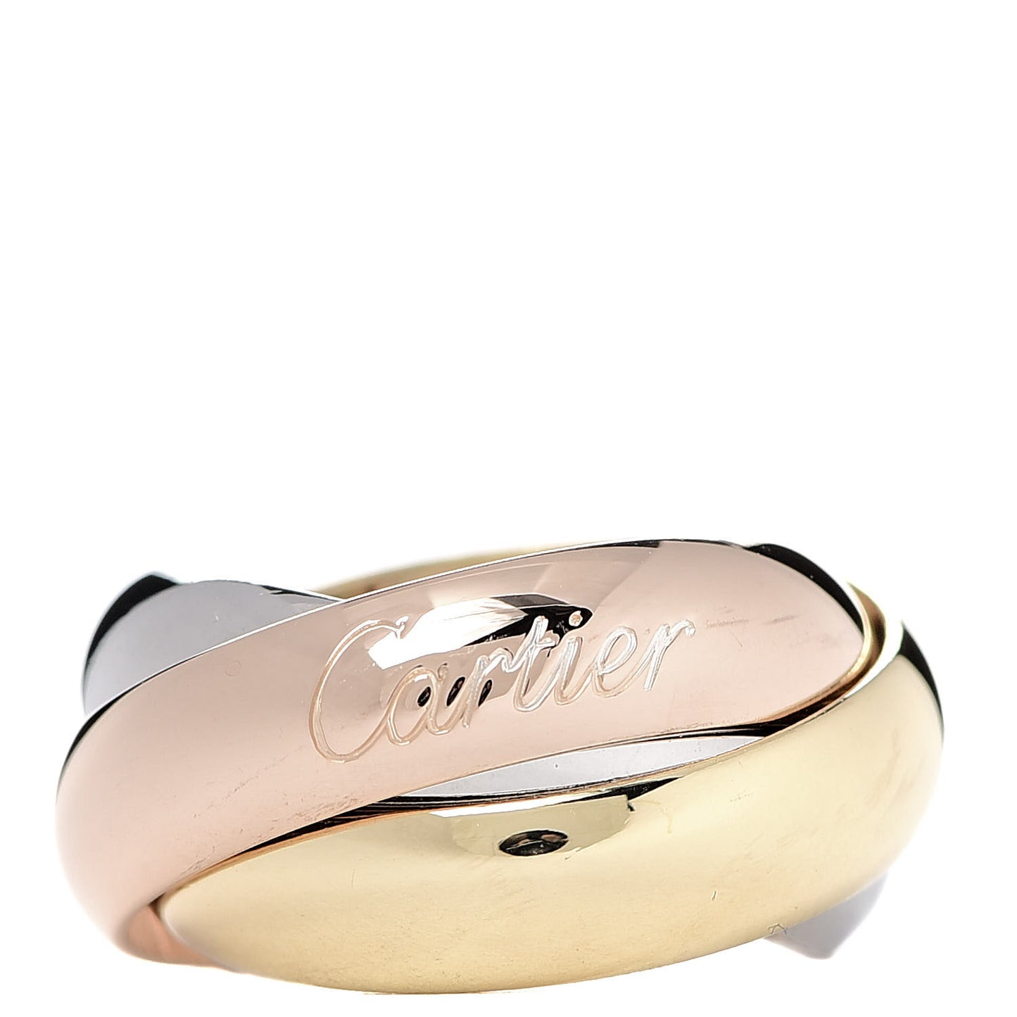 18K Pink Yellow White Gold Large Trinity Ring 50 5.25