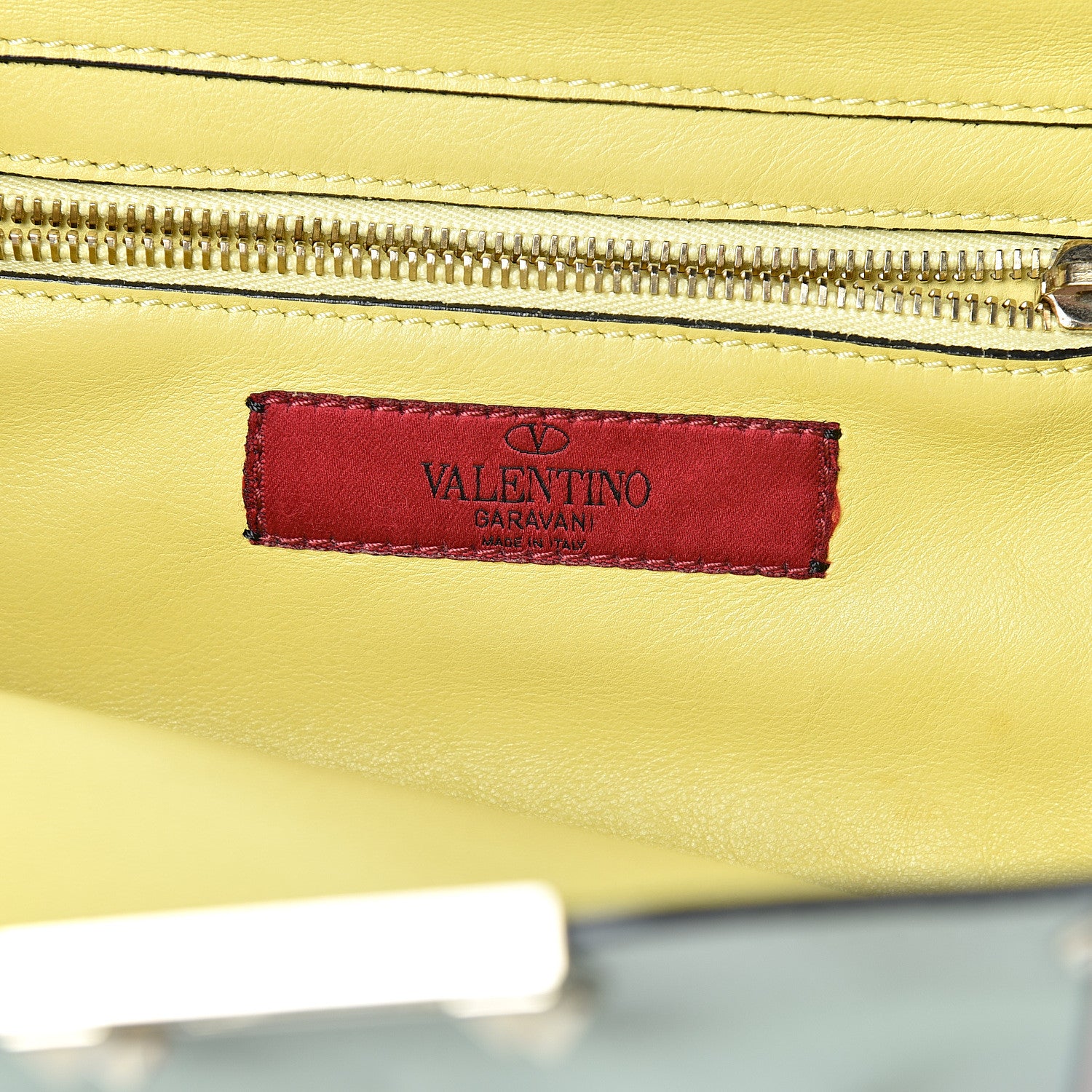 Valentino Garavani Vitello Watercolor Small Rockstud Tote Rose Green Yellow Sky 6 of 15