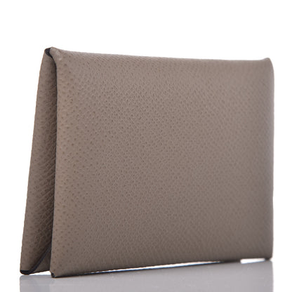 Hermes Epsom Calvi Card Case Gris Asphalt 3 of 8