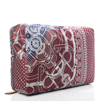 Hermes Silk Travelsilk Travel Cube Bordeaux Bleu Marine 4 of 9