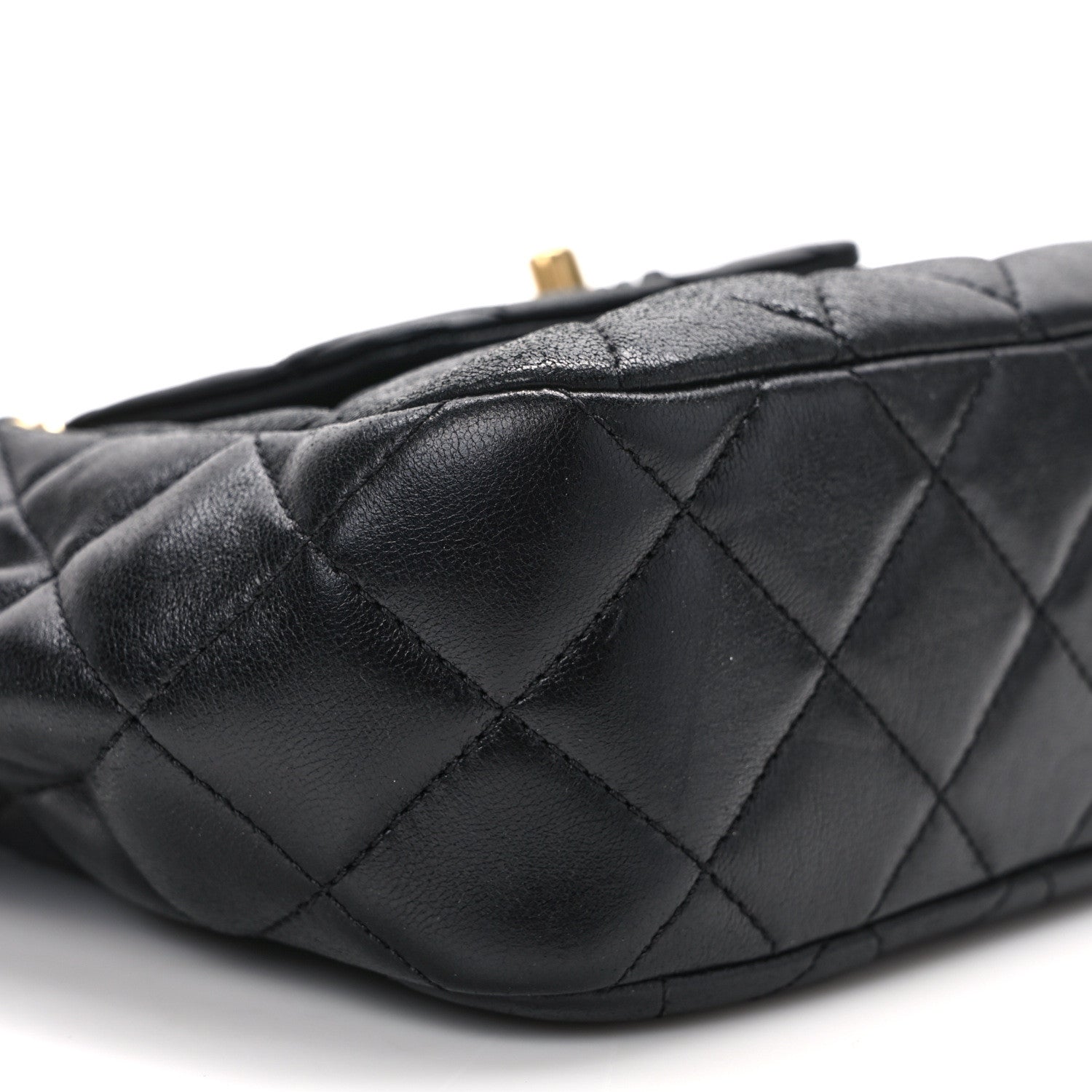 Chanel Lambskin Quilted Braided CC Accordion Flap Bag Black 9 of 11