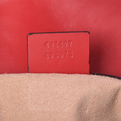 Gucci Calfskin Matelasse Small GG Marmont Shoulder Bag Hibiscus Red 6 of 7