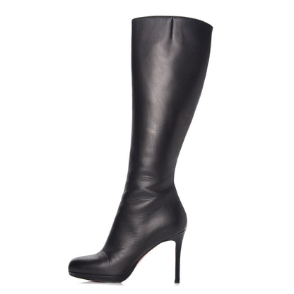 Christian Louboutin Calfskin Botalili 100 Tall Boots 37 Black 1 of 10