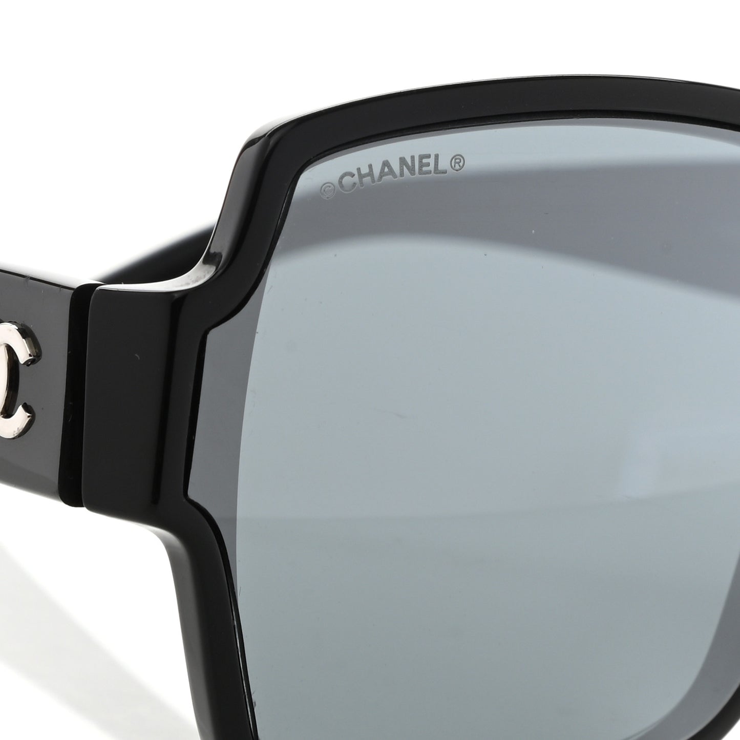 Acetate Square CC Sunglasses 5385 Black