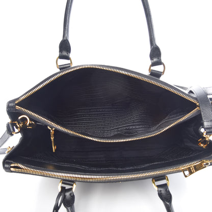 Prada Saffiano Medium Galleria Double Zip Tote Black 6 of 12