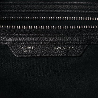 Celine Drummed Calfskin Shoulder Luggage Black 5 of 16