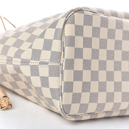 Louis Vuitton Damier Azur Neo Neverfull MM Rose Ballerine 10 of 12