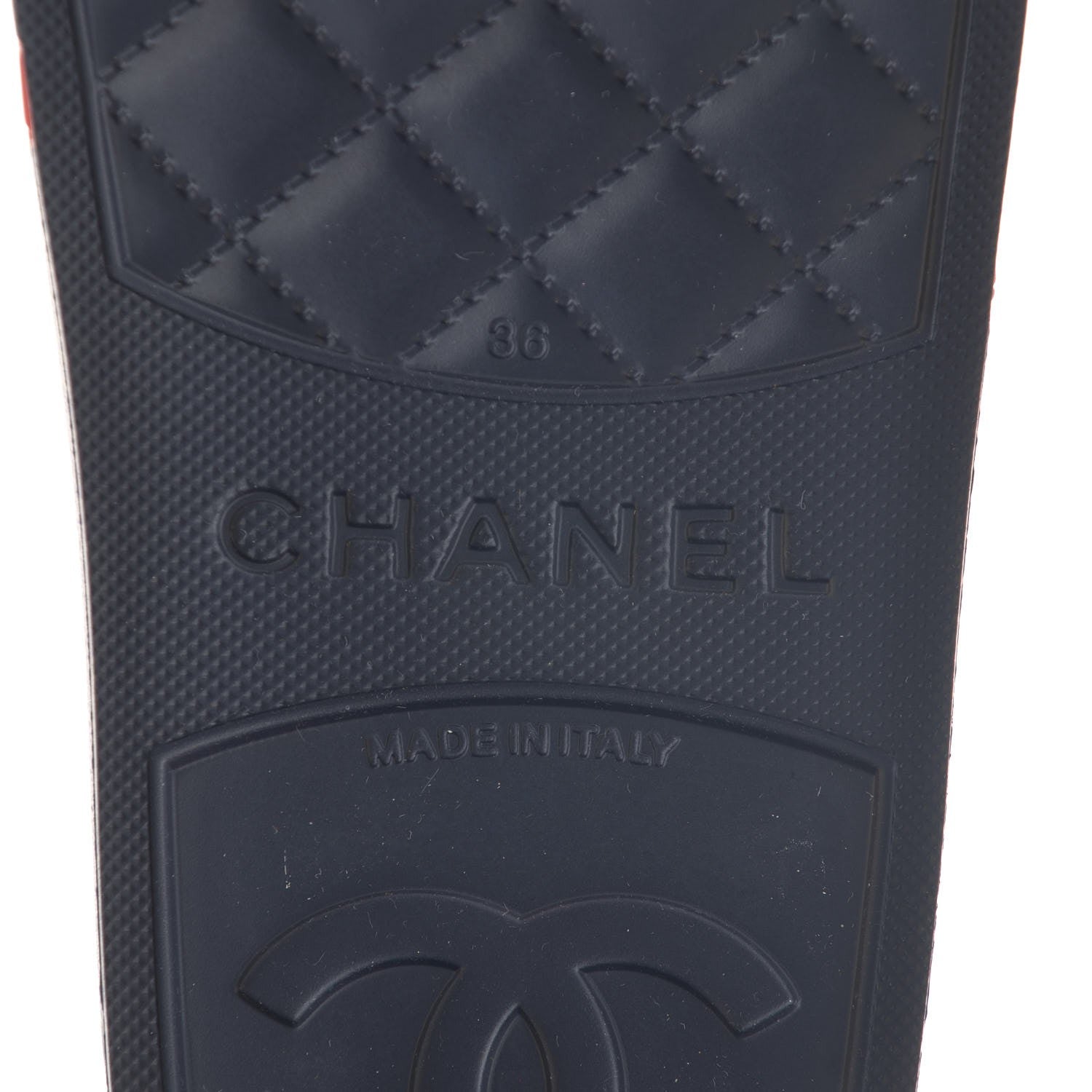Chanel Rubber CC Flat Slide Sandals 36 Pink Red 6 of 9