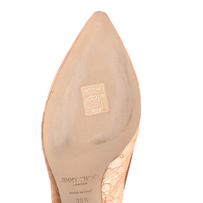 Jimmy Choo Lace Romy 60 Pumps 38.5 Ballet Pink 8 of 13