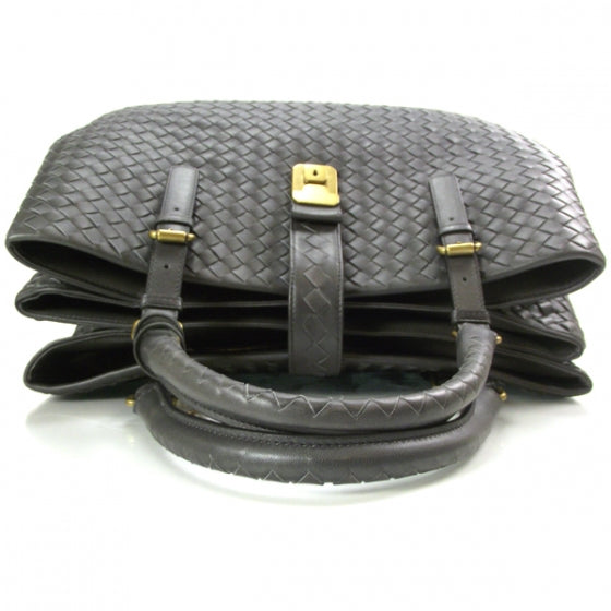 Nappa Intrecciato Roma Tote Ferro Gray