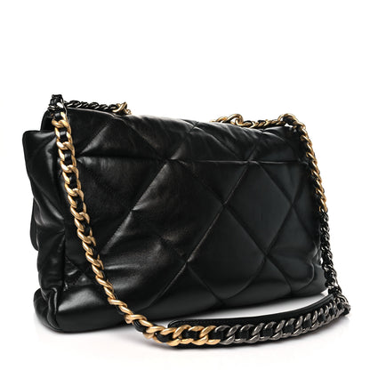 Chanel Lambskin Quilted Maxi Chanel 19 Flap Black 3 of 11