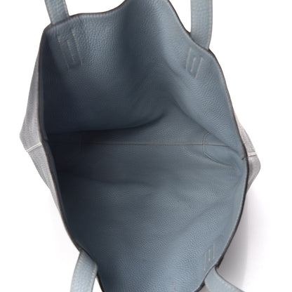 Hermes Taurillon Clemence Double Sens 36 Reversible Tote Bleu Lin Bleu Obscur 11 of 18