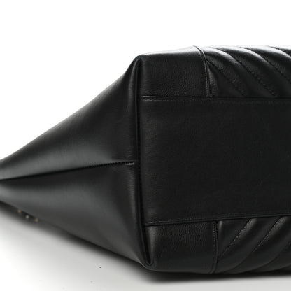 Chanel Calfskin Quilted Large Daily Shopping Bag Black 8 of 9