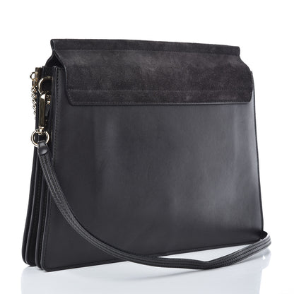 Chloe Suede Calfskin Medium Faye Shoulder Bag Carbon Grey 3 of 9