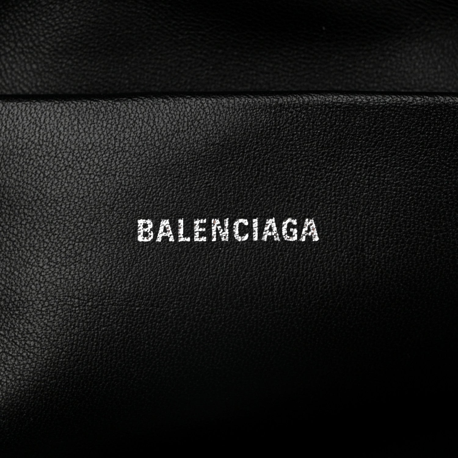 Balenciaga Sheepskin Shearling Contrasted Logo Large Zip Pouch Black 6 of 10
