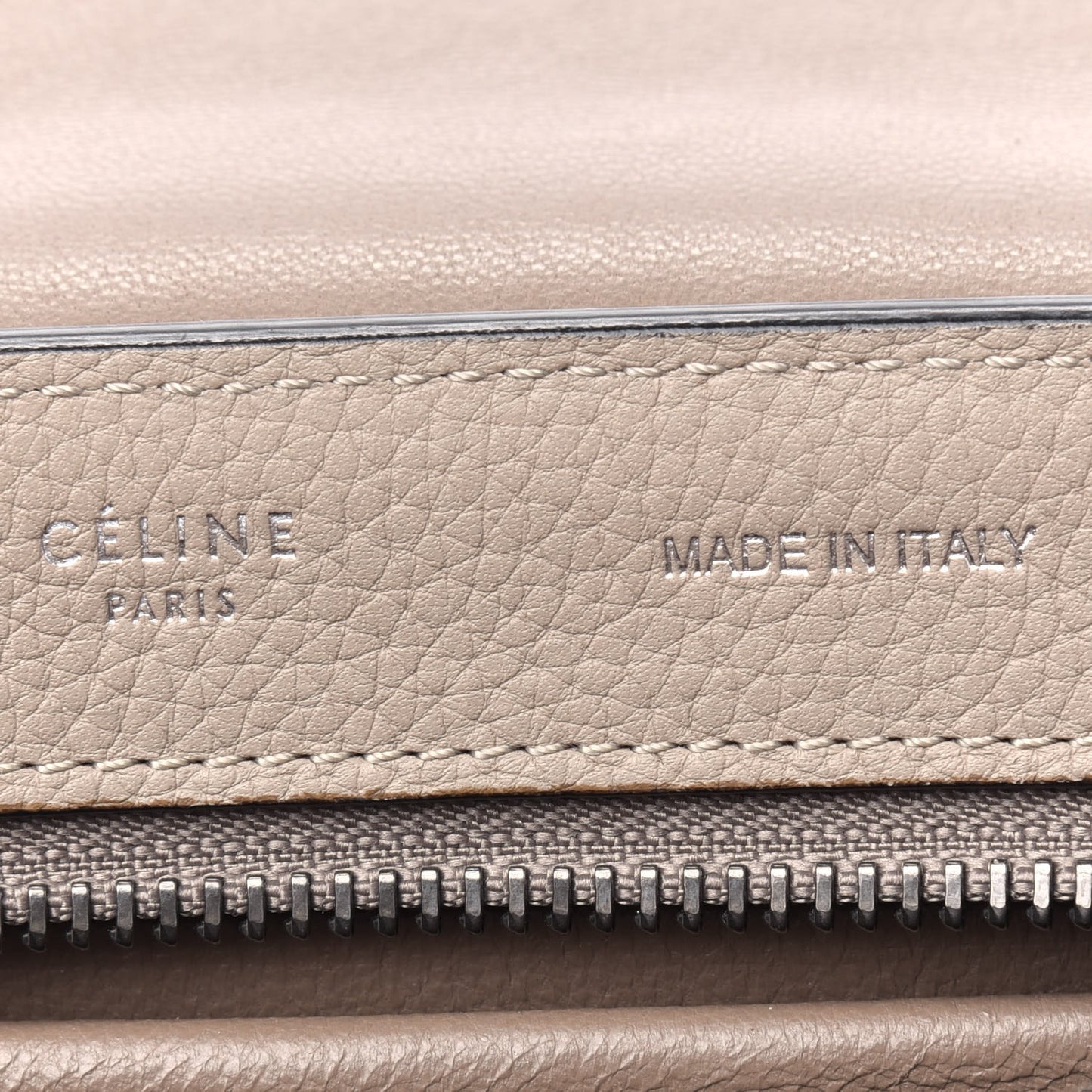 Drummed Calfskin Suede Small Trapeze Dune