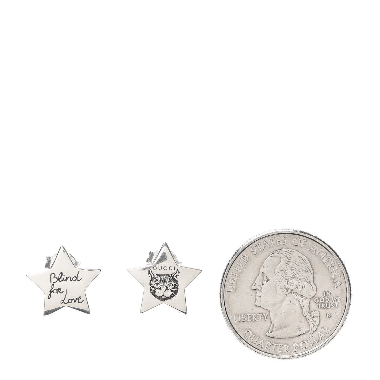 Sterling Silver Blind for Love Star Earrings